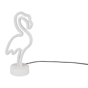 Biała lampa stołowa LED (wysokość 29 cm) Flamingo – Trio