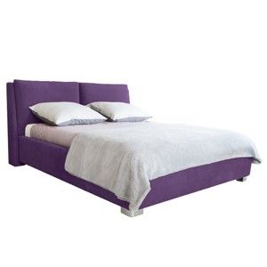 Fioletowe łóżko 2-osobowe Mazzini Beds Vicky, 180x200 cm
