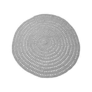 Szary okrągły dywan bawełniany LABEL51 Knitted, ⌀ 150 cm
