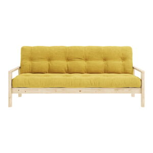 Żółta rozkładana sofa 205 cm Knob – Karup Design