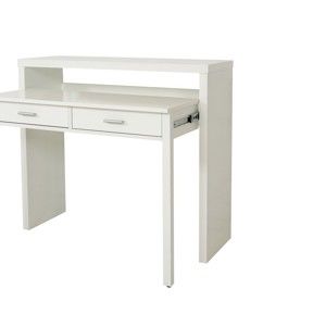 Biała konsola/biurko wysuwane Woodman Desk