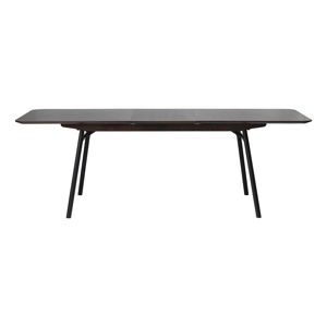 Czarny stół rozkładany Unique Furniture Latina, 180x90 cm