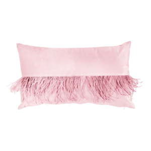 Różowa poduszka z piórkami Miss Étoile Feathers, 50x30 cm
