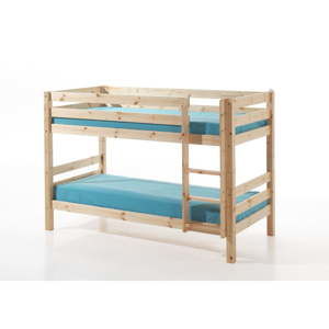 Naturalne dziecięce łóżko piętrowe Vipack Pino, wys. 140 cm