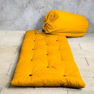 Materac dla gości Karup Design Bed in a Bag Yellow, 70x190 cm