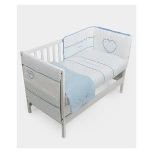 Komplet łóżeczka dziecięcego z kołdrą, kodem i pikowaną barierką Naf Naf Heart