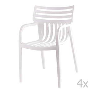 Zestaw 4 białych krzeseł do jadalni sømcasa Rodie