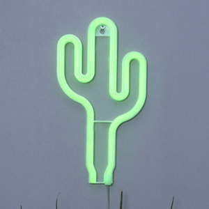 Zielona dekoracja świetlna LED Best Season Cactus Neonlight