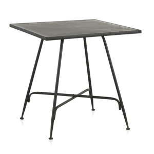 Czarny metalowy stolik Geese Industrial Style, 80x80 cm