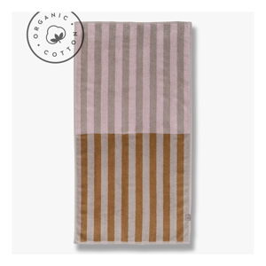Brązowy/beżowy ręcznik z bawełny organicznej 50x90 cm Disorder – Mette Ditmer Denmark