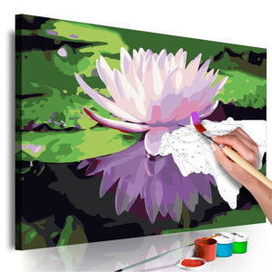 Zestaw płótna, farb i pędzli DIY Artgeist Water Lily, 60x40 cm