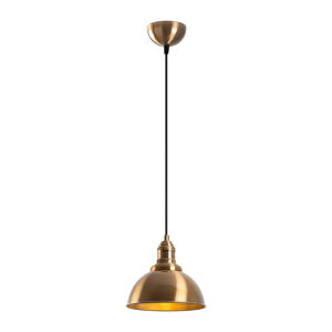 Lampa wisząca w kolorze brązu z metalowym kloszem ø 21 cm Varzan – Opviq lights