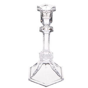 Szklany świecznik Dakls, wys. 14,4 cm