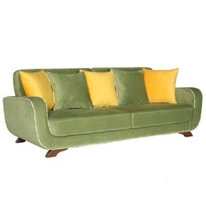 Zielona sofa 3-osobowa Sinkro Frank