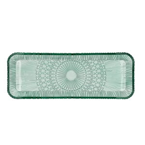 Zielony szklany półmisek 14x38 cm Kusintha – Bitz