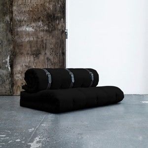 Sofa rozkładana z wyszywanym paskiem Karup Buckle Up Black