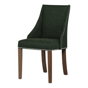 Zielone krzesło z ciemnobrązowymi nogami Ted Lapidus Maison Patchouli