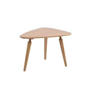 Stolik z drewna dębowego Folke Cappuccino, wys. 53x45x67 cm