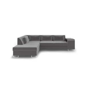 Szara rozkładana sofa lewostronna Cosmopolitan Design San Antonio