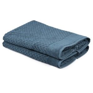 Zestaw 2 turkusowych ręczników Bze 100% bawełny Mosley, 50x80 cm