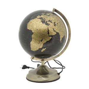 Lampa stołowa w kształcie globusu Mauro Ferretti Globe Bronze, ø 25 cm