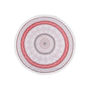 Kolorowy ręcznik plażowy ze 100% bawełny Circles, ⌀ 150 cm