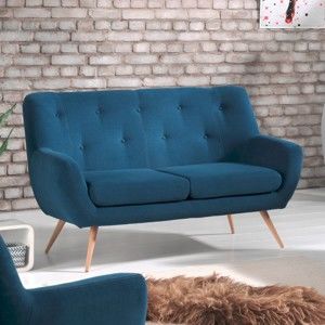 Niebieska sofa 2-osobowa Sinkro Sofia