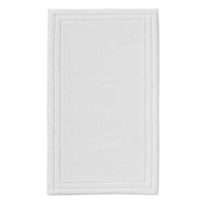 Biały dywanik łazienkowy z domieszką bawełny Aquanova Riga, 60x100 cm