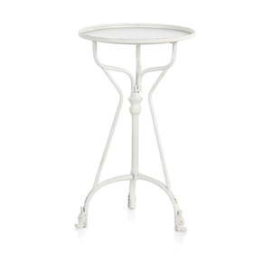 Biały metalowy stolik Geese Industrial Style, ⌀ 42 cm