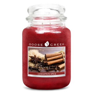 Świeczka zapachowa w szklanym pojemniku Goose Creek Cynamon, 150 godz. palenia