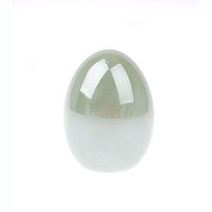 Zielone dekoracyjne jajko ceramiczne Dakls Easter Egg, wys. 8 cm