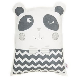 Szara poduszka dziecięca z domieszką bawełny Apolena Pillow Toy Panda, 25x36 cm