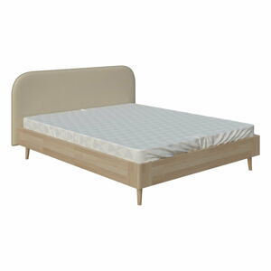 Beżowe łóżko dwuosobowe DlaSpania Arianna, 160x200 cm