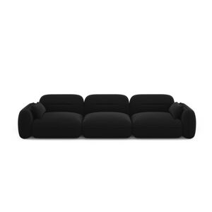 Czarna aksamitna sofa 320 cm Audrey – Interieurs 86
