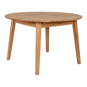 Okrągły rozkładany stół z litego drewna dębowego ø 118 cm Metz – House Nordic