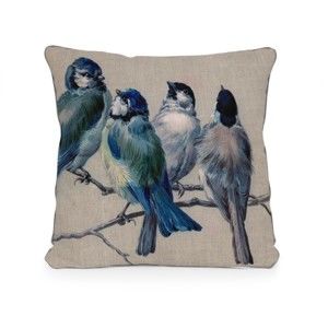 Poszewka na poduszkę z mikrowłókna Surdic Blue Birds, 45x45 cm