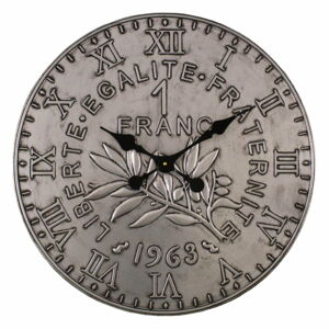 Zegar ścienny w kolorze srebra Antic Line, ø 60 cm