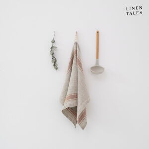 Lniana ścierka 40x65 cm Beige Stripe Vintage – Linen Tales