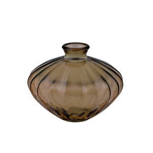 Przydymiony wazon ze szkła z recyklingu Ego Dekor Etnico, wys. 14 cm