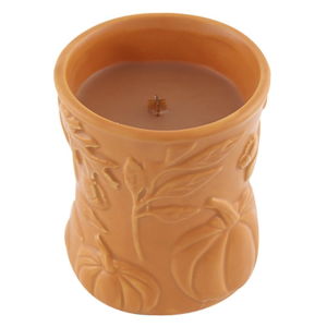 Świeczka o zapachu dyni i rozgrzewających przypraw w ceramicznym świeczniku WoodWick Dynia, 40 h
