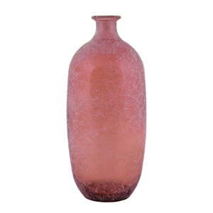 Różowy wazon ze szkła z recyklingu Ego Dekor Napoles, wys. 38 cm