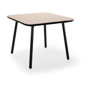 Stół z drewna jesionowego z czarnymi nogami EMKO Naïve
