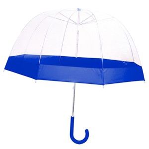 Dziecięcy przezroczysty parasol z niebieskimi detalami Birdcage, ⌀ 58 cm