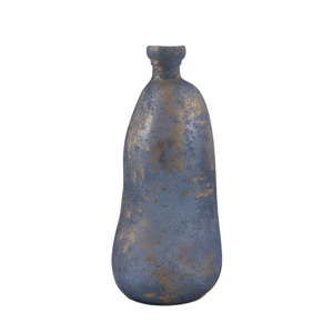 Niebieski wazon ze szkła z recyklingu z patyną Ego Dekor Simplicity, wys. 51 cm