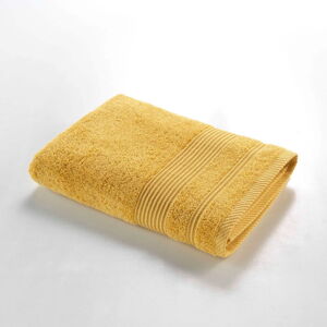 Żółty bawełniany ręcznik kąpielowy frotte 70x130 cm Tendresse – douceur d'intérieur