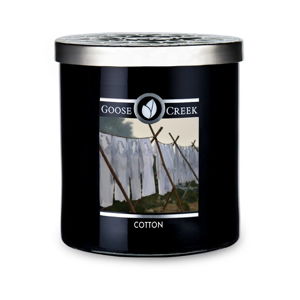 Świeczka zapachowa w szklanym pojemniku Goose Creek Men's Collection Cotton, 50 godz. palenia