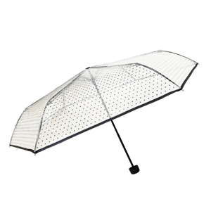 Przezroczysta parasolka Ambiance Black Polka Dots, ⌀ 97 cm
