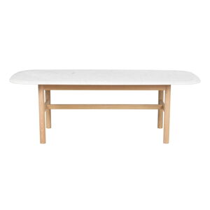 Biało-naturalny marmurowy stolik 135x62 cm Hammond – Rowico
