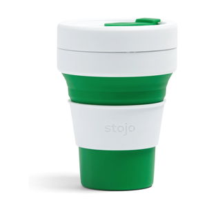 Biało-zielony składany kubek Stojo Pocket Cup, 355 ml