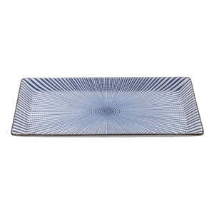 Niebieski talerz porcelanowy Tokyo Design Studio Yoko, 21 x 11 cm